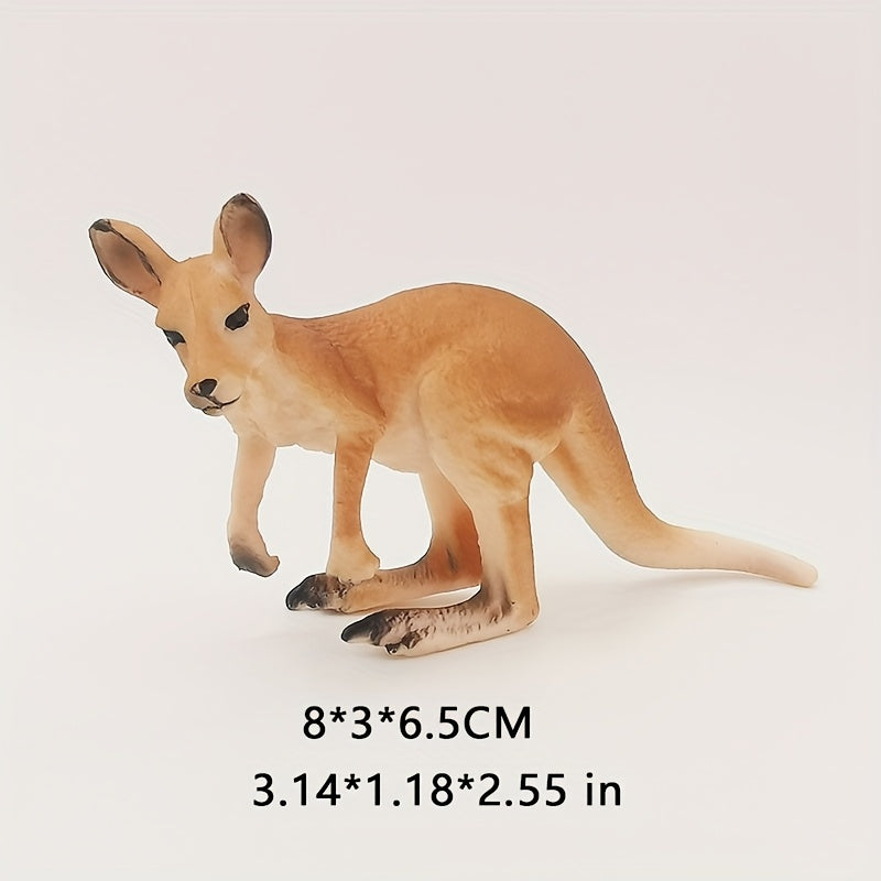 Realistic Kangaroo Figurine with Removable Joey - Home Decor and Ornament