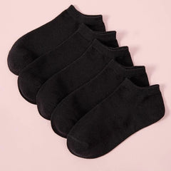 5 Pairs Soft & Lightweight Low Cut Ankle Socks Women's Hosiery