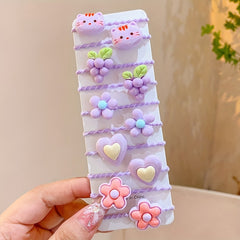 10pcs Cute Cartoon Animal Hair Rope for Girls