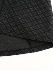 Plaid Print Casual Open Front Long Sleeve Jacket