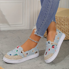 Women's Heighten Flat Skate Shoes Low Top Sneakers Casual Slip On Walking Shoes