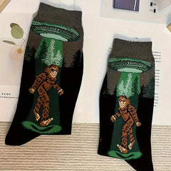 Men's Hip Hop Funny Pattern Crew Socks