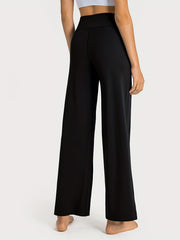 Wide Leg Causa Sports Pants Elastic Waist Casual Fitness Pants