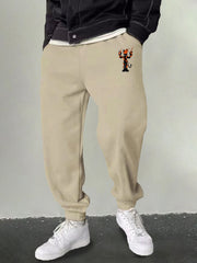 Men's Cartoon Graphic Sweatpants Casual Stretch Drawstring Joggers