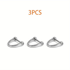 6pcs D Rings Horseshoe & U Shape D Rings for DIY Leather Craft