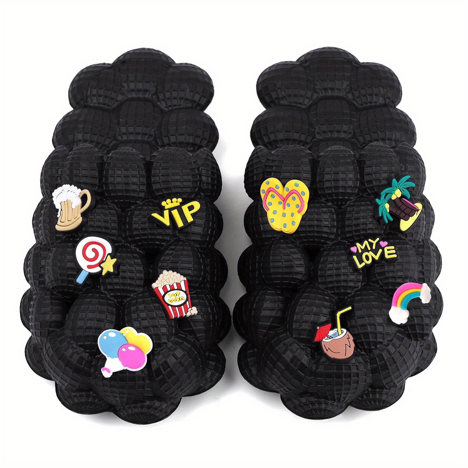 Girls Massage Bubble Slides Cushioned Non-slip Spa Slippers