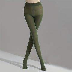 Solid Slim Tights High Waist Smooth Stretch Pantyhose