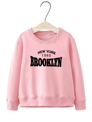 Girls Crew Neck Brooklyn Long Sleeve Sweatshirt Top Pullovers