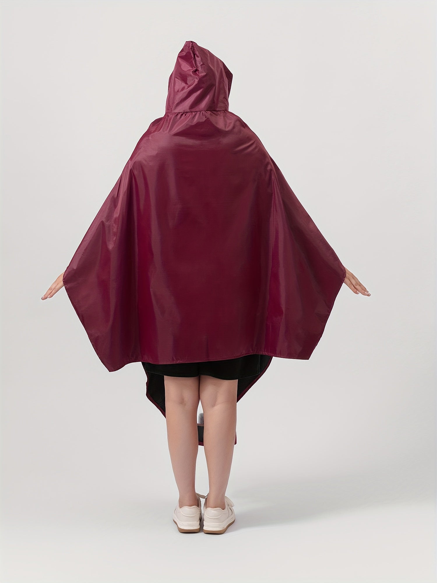 Women's Hooded Rain Poncho Jacket Coat Lightweight Raincoat for Cycling