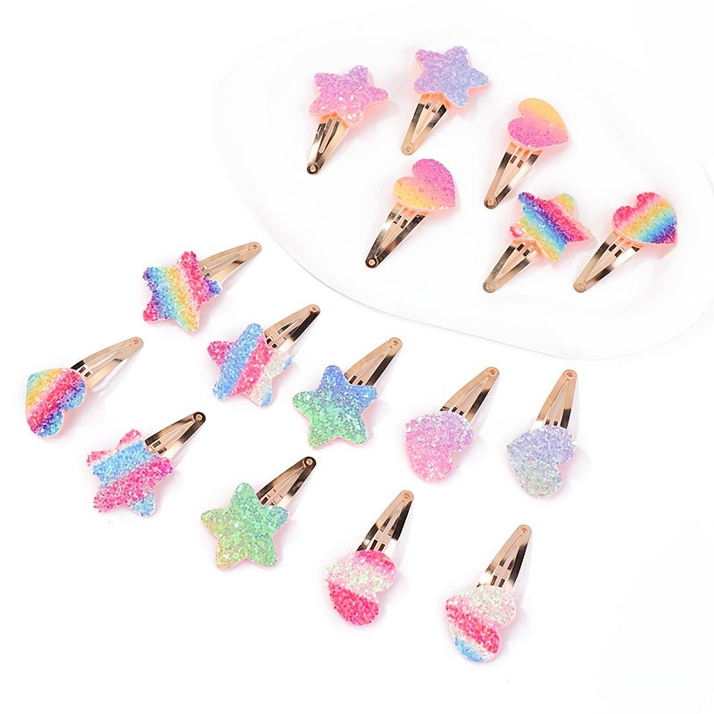 Sequin Hair Clip Ponytail Clips Set for Baby Girls