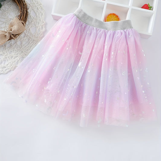 Sequin Stars Tulle Tutu Princess Skirt for Kids