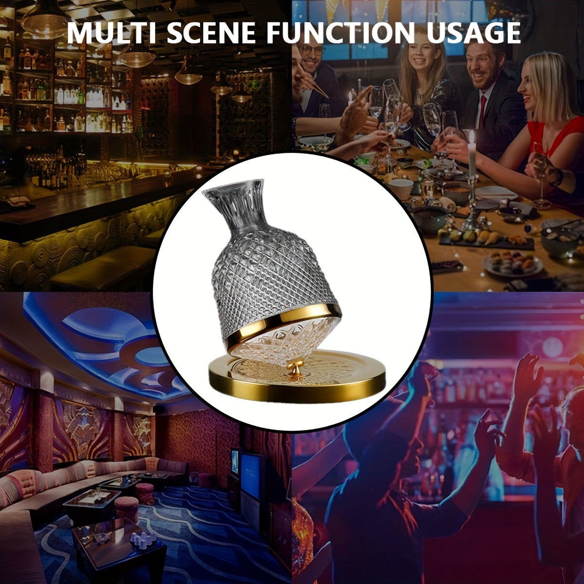 Red Wine Decanter Rotating Wine Dispenser Wine Cooler Ornaments