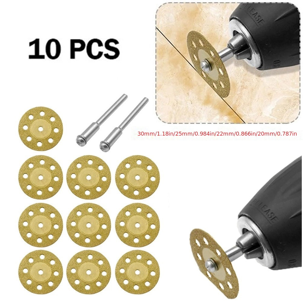 10pcs Diamond Cutting Wheel Saw Blades for Glass Ceramic Drill Rotary Tool