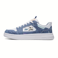 Men's Block Lace-up Skate Shoes Outdoor Casual Sneakers