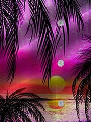 Sunset Beach Print Men's Hawaiian Shirt for Vacation