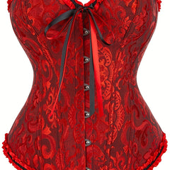 Baroque Jacquard Frill Trim Corset