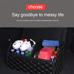 Car Trunk Organizer Storage Box Collapsible Auto Cargo Storage Container