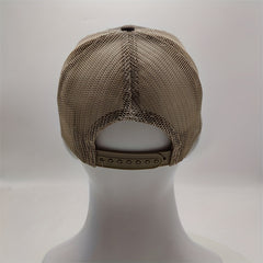 Adjustable Sunshade Mens Mesh Peaked Cap With Embroidery