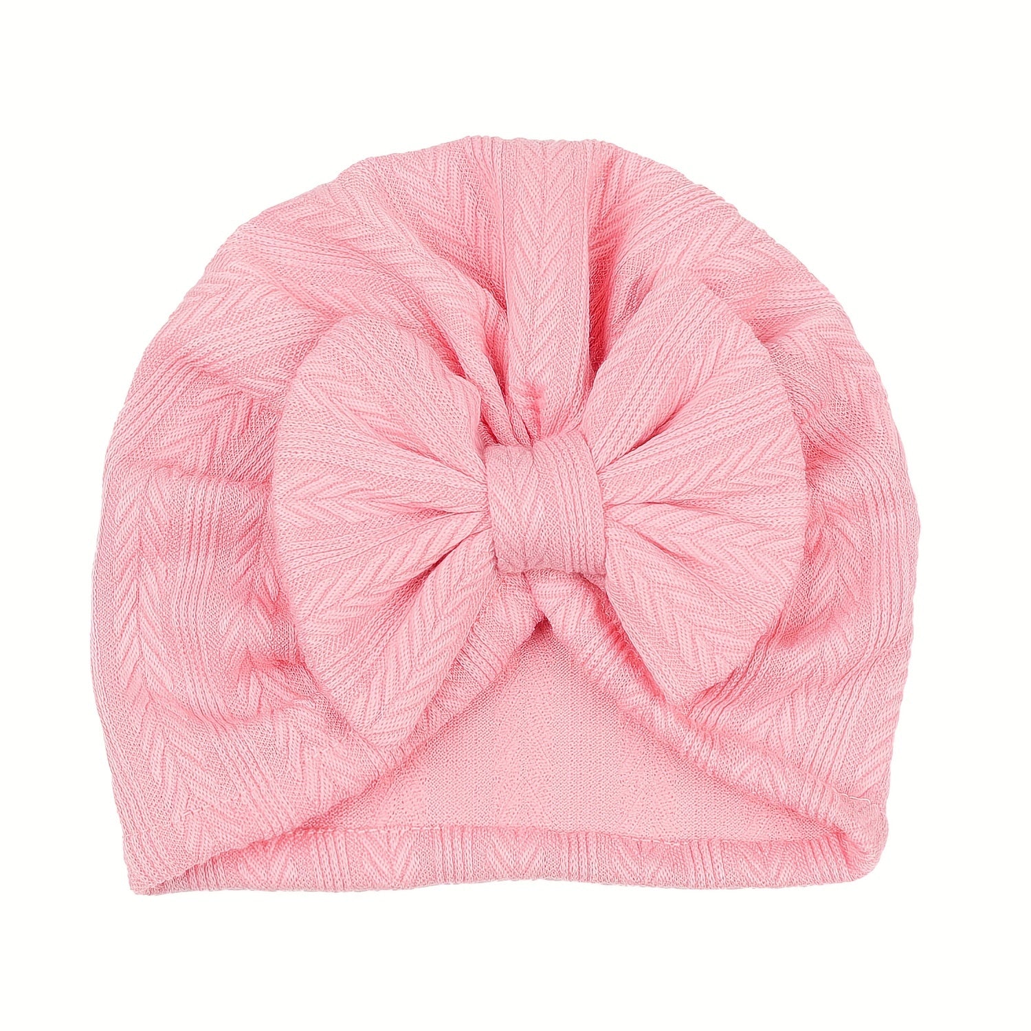 Newborn Toddler Head Wrap Hat Solid Bow Cap Turban Headband For Baby Girls
