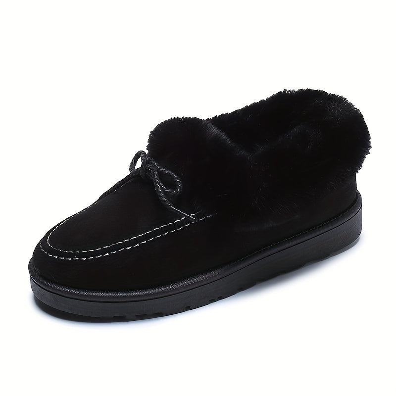 Winter Snow Boots Plush Fur Lined Keep Warm Short Boots