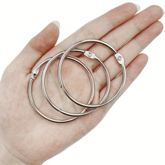 24pcs Anti Rust Metal Shower Curtain Hooks Sliding Smooth Circular