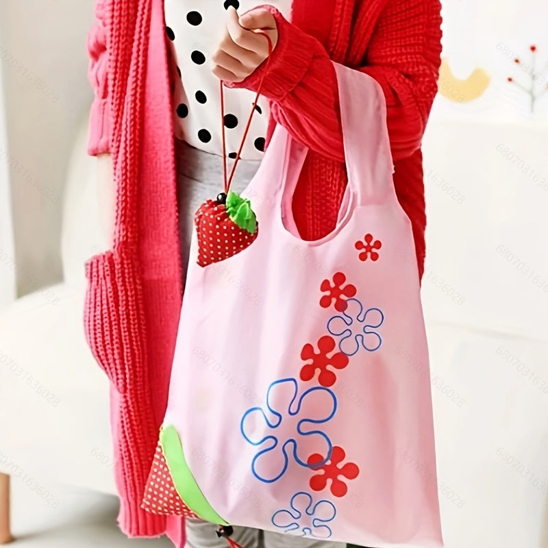 Strawberry Folding Shopping Bag Portable Eco Friendly Grocery Bag
