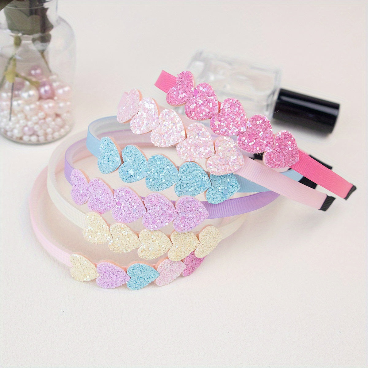 6pcs Sweet Sequin Star Headband Hair Accessories