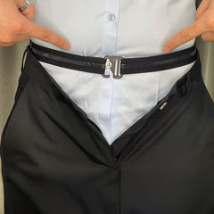 Men'S Anti Slip Elastic Waistband Adjustable Buckle Mesh Fabric Business Casual