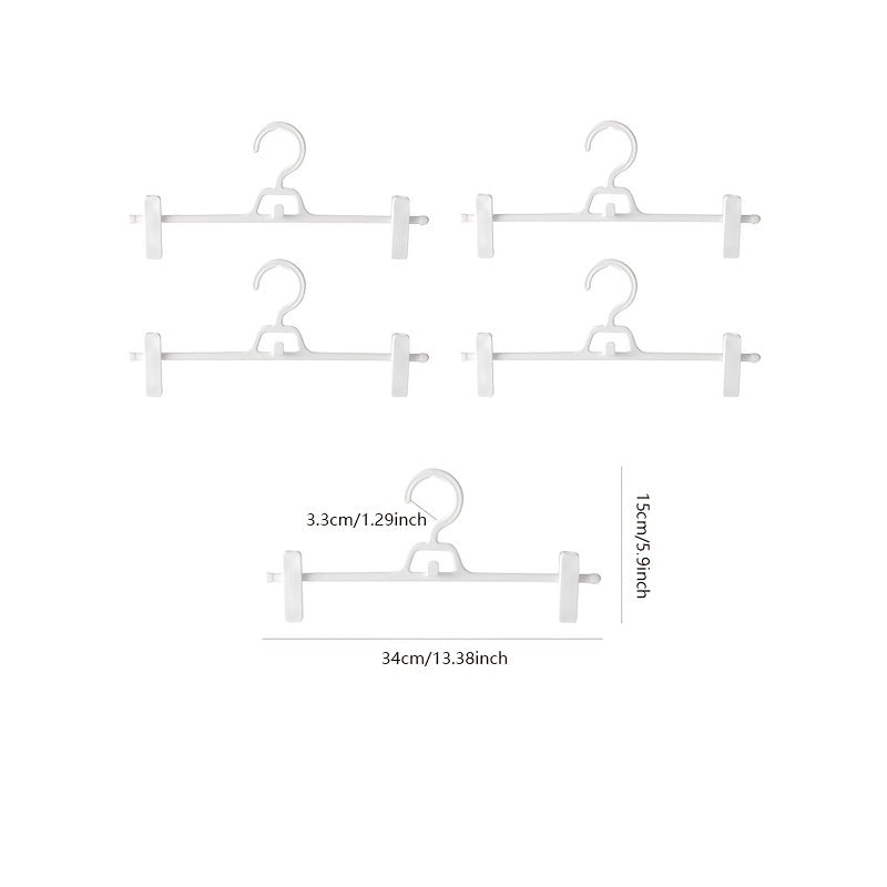 5pcs Plastic Trouser Clip Skirt Clip Telescopic Trouser Hanger