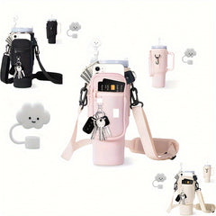 3pcs Cup Accessories Set with Shoulder Strap and Pocket