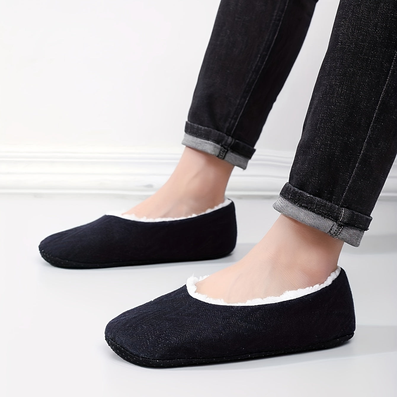 Men's Cozy Anti-Skid House Slippers Winter Indoor Shoes