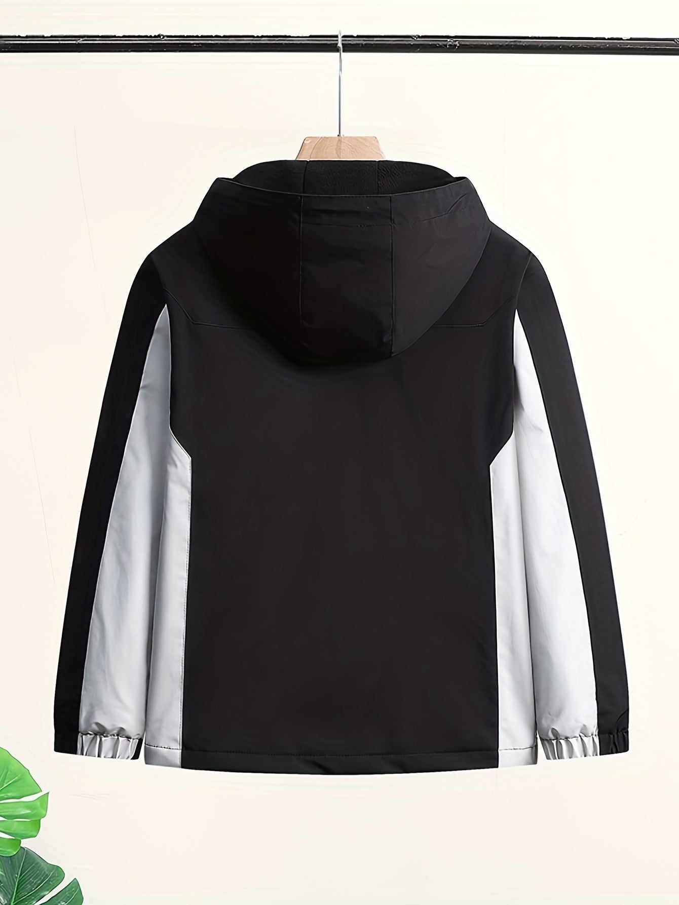 Boys Windbreaker Hooded Jacket Fleece Lined Zip Up Waterproof Coat
