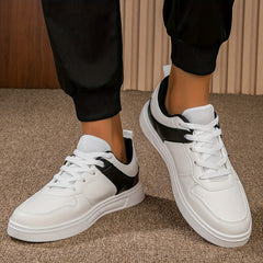 Unisex Round Toe Lace up Skate Shoes Sports Sneakers