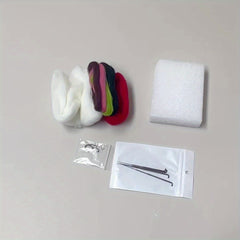 DIY Felt Poking Music Material Bag - Panda Panda Sheep Design
