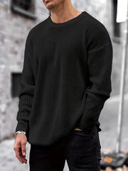 Men's Casual Round Neck Pullover Sweater For Fall Winter