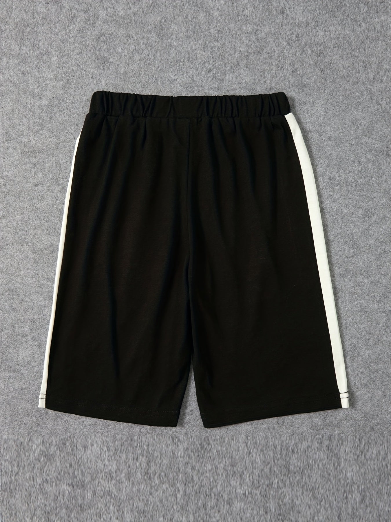 Stripe Print Boys Comfortable Shorts Quick Drying Outdoor Summer