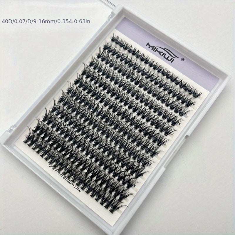 DIY Clusters Lashes Individual Extension Kit 30D 40D D Curling 9 16mm Mix Length