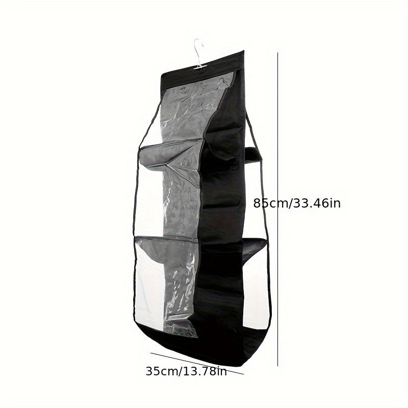 Double Side Hanging Handbag Organizer Storage Bag Holder with Pockets