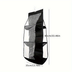 Double Side Hanging Handbag Organizer Storage Bag Holder with Pockets