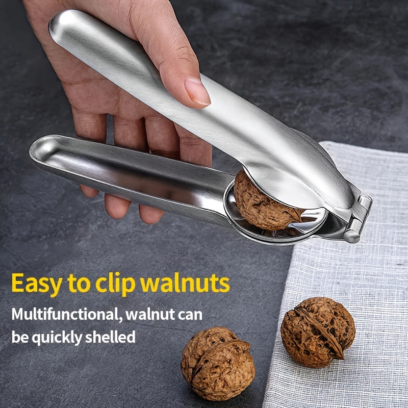 1pc Stainless Steel Walnut Clip for Kitchen and Outdoor Use