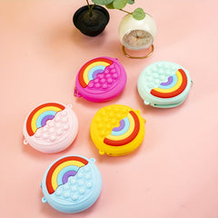 Silicone Rainbow Shoulder Bag Compression Bubble Bag