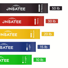JNSATEE Resistance Loop Exercise Bands Set with Guide & Carry Bag