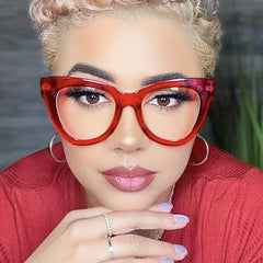 Vintage Cat Eye Eyeglasses Anti Light Clear Lens Glasses