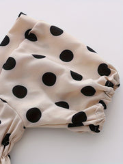 Toddler Girls Polka Dot Princess Dress For Party Beach Vacation