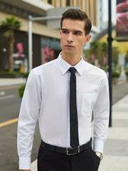 Men's Casual Long Sleeve Shirt with Chest Pocket