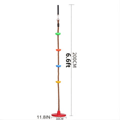 Outdoor Playground Set Accessories Climbing Rope Tree Swing With Disc Swing Seat