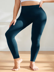 Solid High Rise Fitness Leggings