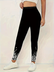 Floral Print Yoga Leggings Women's Activewear