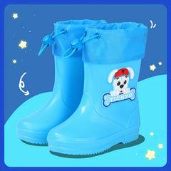 Swalker Girl's Animal Pattern Rain Boots Non Slip Waterproof Shoes
