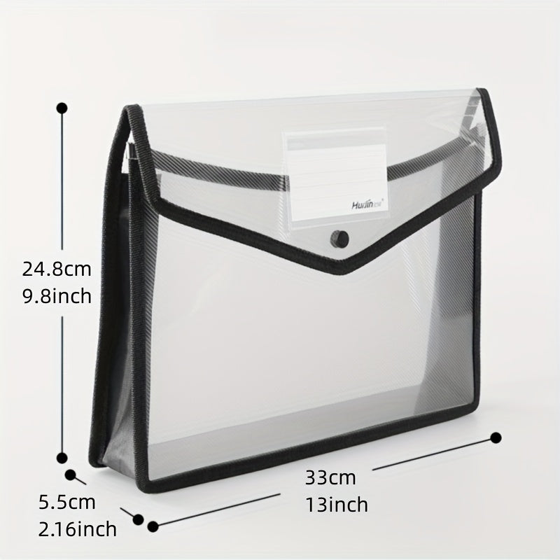A4 Poly Envelope Expanding File Wallet Snap Closure Label Pocket